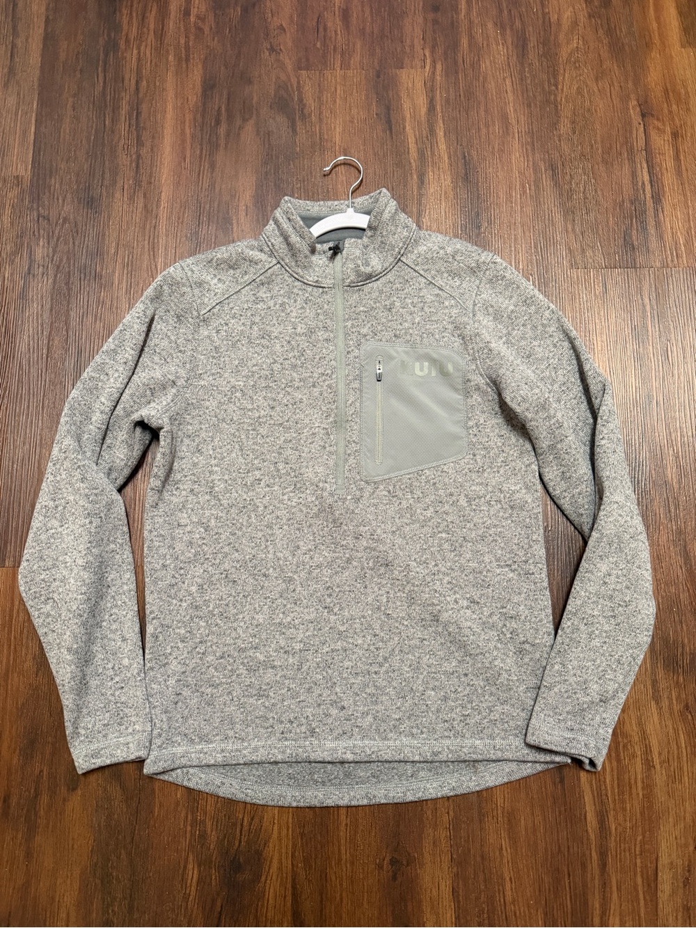KUIU Men's Heather Gray Base Camp Half-Zip High Loft Pullover Sweater